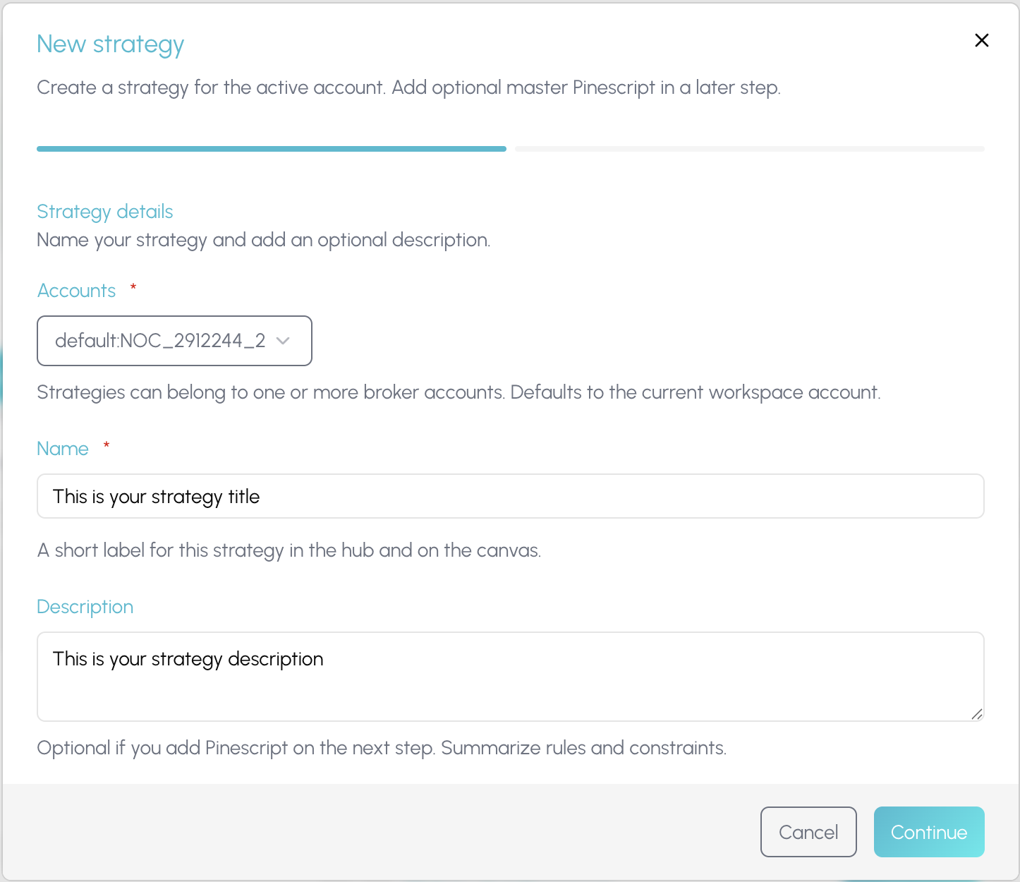 Creating a strategy and policy in Tessera